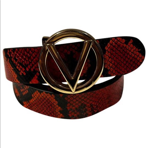 Valentino Accessories - Valentino Red Snakeskin Belt